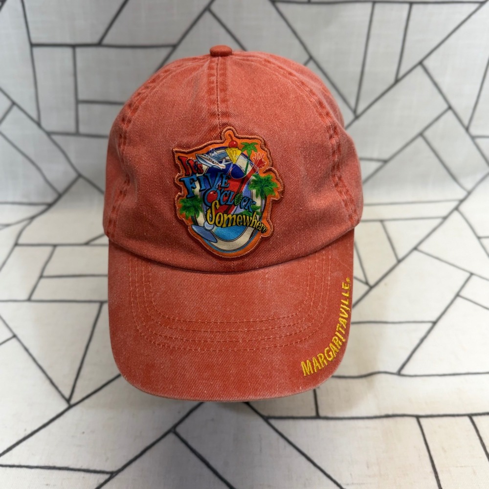 Margaritaville‎ Baseball Cap OS Orange Las Vegas 5 O'Clock Somewhere Hat